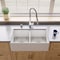 Alfi Brand White Smooth Apron 33" x 18" Double Bowl Fireclay Farm Sink ABF3318D-W - alternate 5